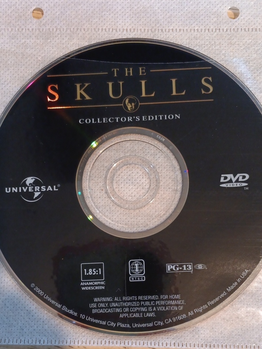 The Skulls Collector's Edition DVD *NO CASE*